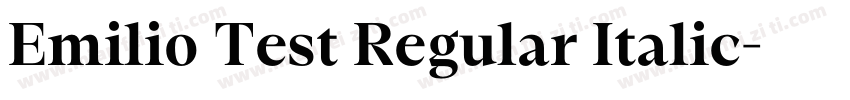 Emilio Test Regular Italic字体转换